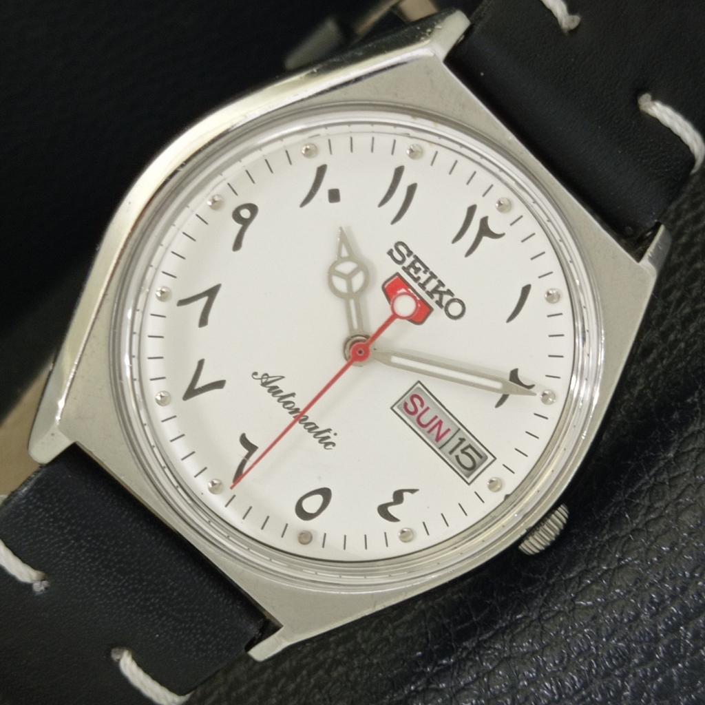 

SEIKO 5 AUTOMATIC JAPAN 6309A MENS VINTAGE ARABIC WHITE DIAL WATCH a701300-5 R206a-a701300
