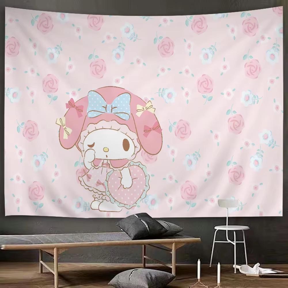 Sanrio Cinnamoroll Hello Kitty My Melody Tapestry Cute Bedroom Home Decor