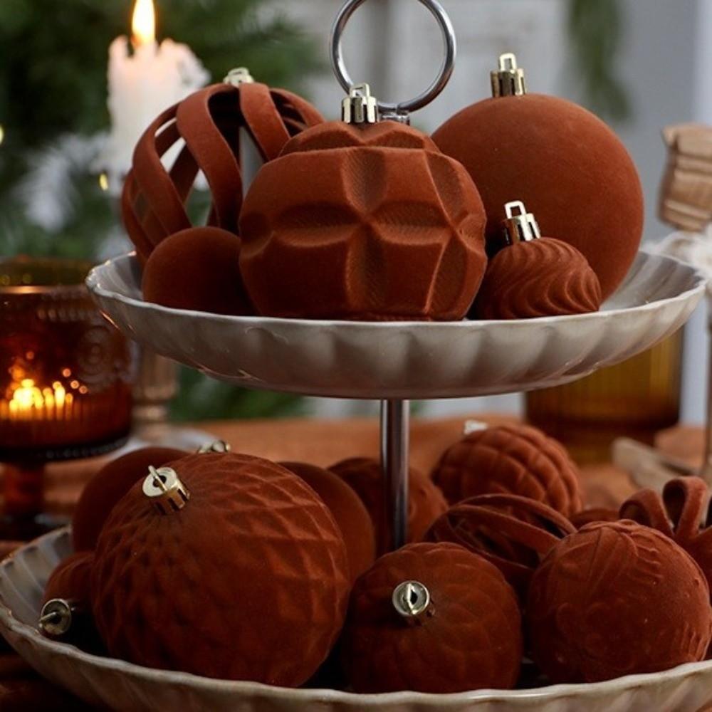 24pcs/Set Sparkling Christmas Spheres 4CM Xmas Window Decor Christmas Tree Props Festive Decoration
