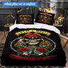 3PCS Guns Roses Fire Logo Bedding Set,Including 1pc Duvet Cover And 2pcs Pillowcases Perfect for Bedroom, Dormitory, Fan Christmas gift