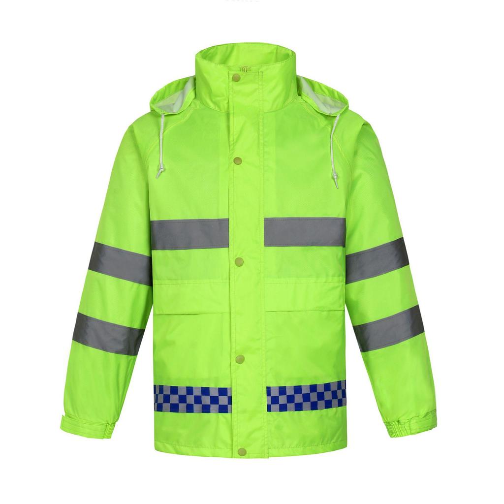 Reflective Oxford Cloth Raincoat Set for Traffic and Sanitation Workers