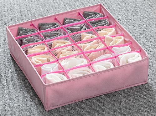 3 Pcs Foldable Underwear Storage Box Translucent Foldable Panty Drawer Organizer Bra Organizer Breathable Mesh Bag For Wardrobe