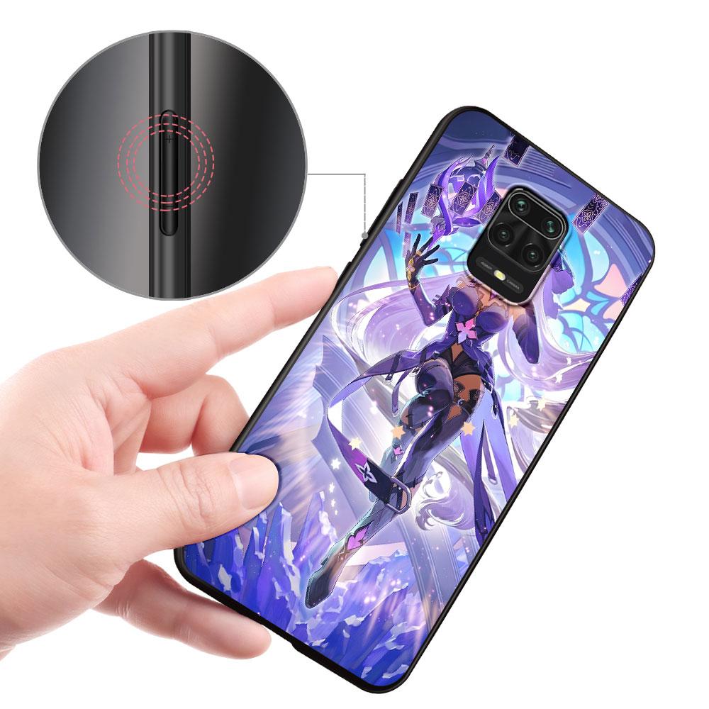 Black Swan Star Rail Game Case for Xiaomi Redmi 10 10C 9C 9A 9i 9 Prime 9T 12 12C 10A K40 Pro Black Soft TPU Mobile Phone Cover