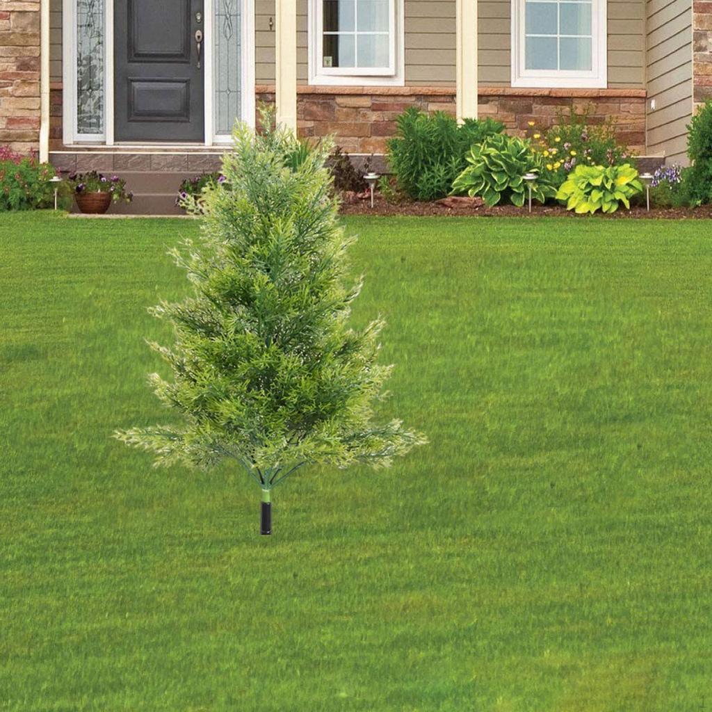 20 Inch Christmas Artificial Tree with Faux Plants PP Material Versatile Decorative Rustic