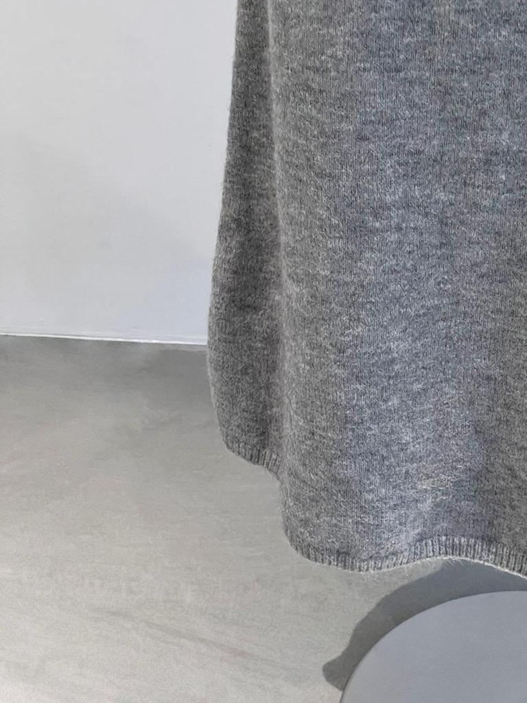 Elegant Autumn/Winter Two-Piece Set: Sweater Jacket & Half Skirt with Silk Scarf for Women.