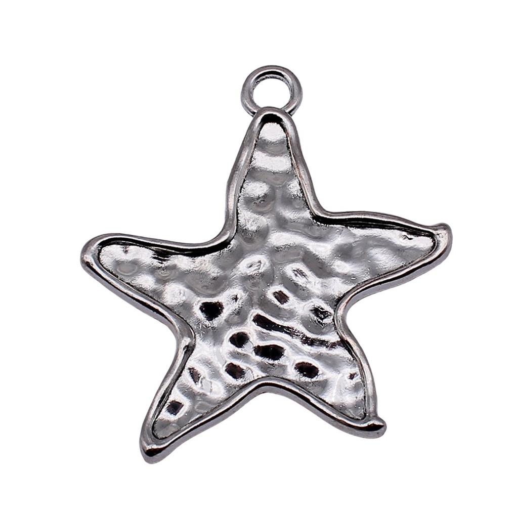 Starfish Charms Multi Color Metal Pendants For Beach Themed DIY Jewelry Accessories