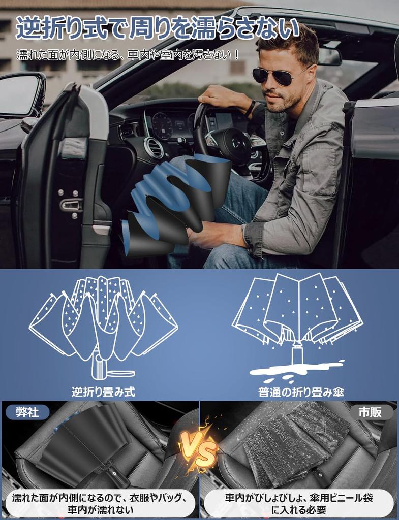 Masterpiece Reinforced 12 Ribs Reverse Folding Automatic Opening and Reverse Super Water Extra Large Long Wind Resistant Folding For Sunny and Rainy