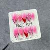 3D Floral Embossed Press-On Nails Sweet Cool Style Nail Art Tips Women