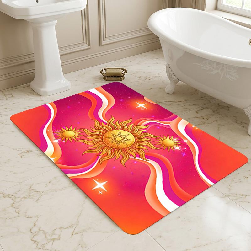 Sunburst Living Room Nonslip Area Rug Soft Carpet For Bedroom Game Playroom Sofa Office Home Decor Doormat Christmas Gift C929613