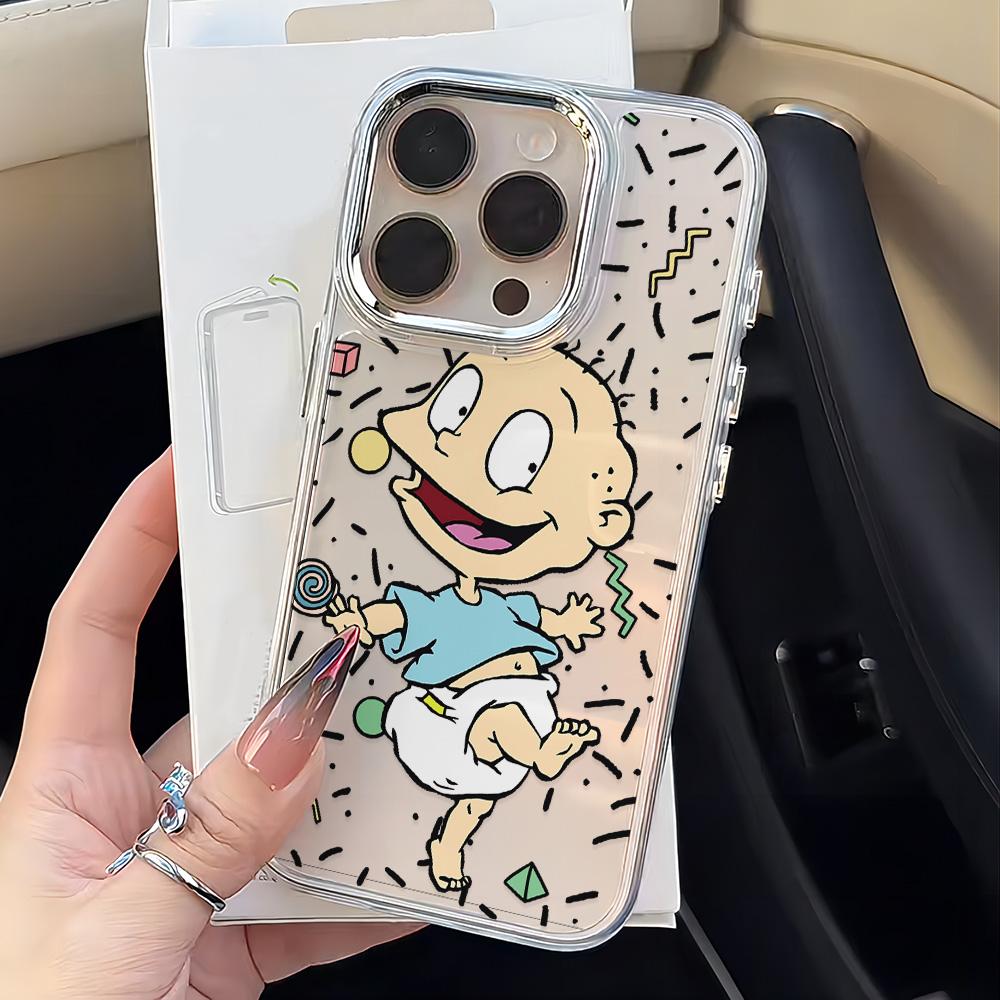 Lustige Cartoon R-Rugrats Handyhülle Für iPhone 17 16e 16 15 14 13 12 11 mini Pro Max X XR XSMAX 8 7 Air Plus Transparente Hülle
