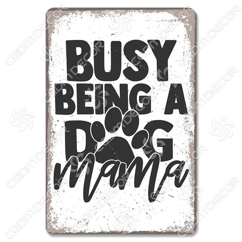 Varning för Hund Varningsskylt Plåtskylt Metallplatta Varning Fara Hundar Vintage Poster Metallplakett Trädgård Bakgård Gård Hem Väggdekor