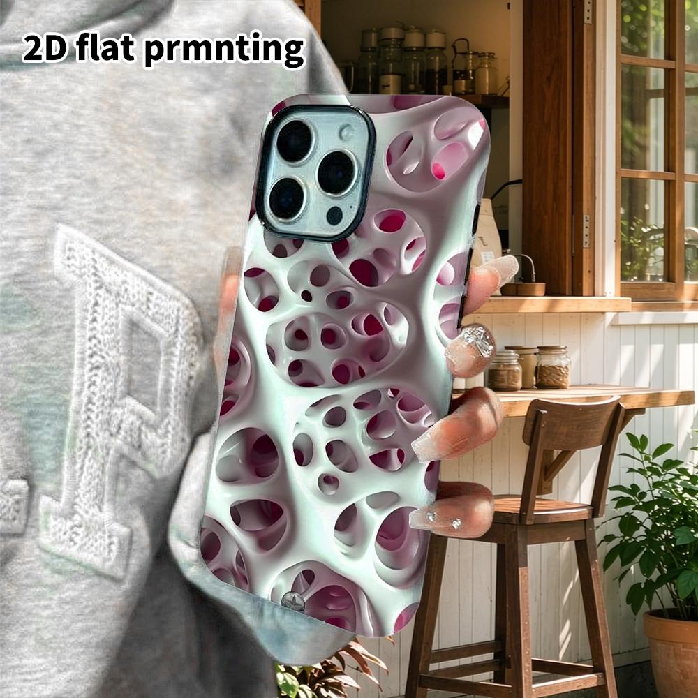 Phone Case: 2D Flat Design Suitable for iPhone 18, 17, 16, 15, 14, 13 Pro Film Protective Case, Couple Style, Horror Cave Feeling, Christmas and Hallo