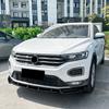 Car Front Bumper Lip Spoiler Diffuser Splitters BodyKit Aprons Cover Guard Trim For Volkswagen T-Roc Standard Edition 2018-2022