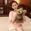 3575cm Lying Stuffed Lazy Bear Doll Fuzzy Brown Black Bear Plush Animal Sleeping Friend for Birthday Present