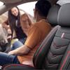 Leder Autositzbezug, Der Vollständig Umhüllende Autositzschoner mit Kopfstütze Lendenkissen Universelle Passform