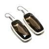 Natural Smoky Topaz Gemstone 925 Sterling Silver Jewelry Earring 2.25" AE-12986