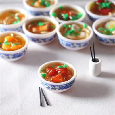 1Pc Dollhouse Miniature Radom Bowl With Chopsticks Toys Decor Accessories