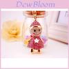 Cute Snowman Keychain For Women Sparkling Rhinestone Zinc Alloy Christmas Gift
