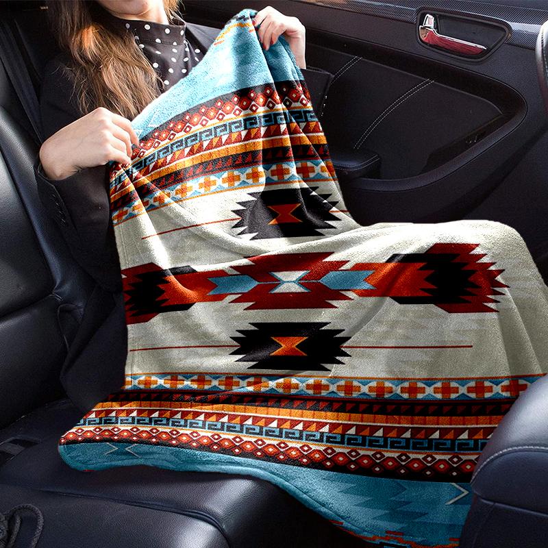 Coperta con motivo nativo americano Coperta in flanella per letto, divano, Campeggio, Escursionismo, Essenziali per picnic, regalo per la famiglia Regali per fan