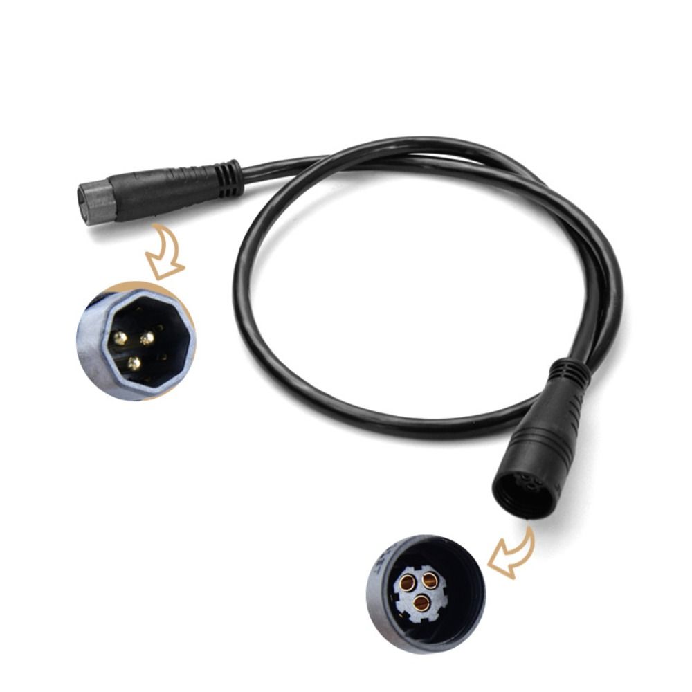 9Pin Electric Bicycle Motor Cable 60cm Length 1000W Rated Motor Extension Cable DIY Waterproof E-Bike Extension Wire