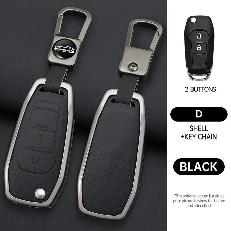 Zinc Alloy Remote Car Key Shell Case For Ford F150 F250 F350 Explorer Ranger KA Fiesta Mondeo Focus Kuga Escort Fob 2/3 Buttons