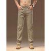 High-End Pure Cotton Casual Pants for Men, Spring and Autumn New Trendy Loose Straight-Leg Business Elastic Long Pants