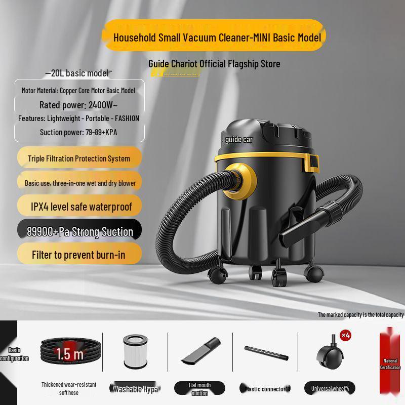 

Guide Multi-Use Vacuum Cleaner: Powerful Suction for Wet & Dry Cleaning at Home, Commercial, Industrial, Tile Grouting, and Automotive Cleaning.