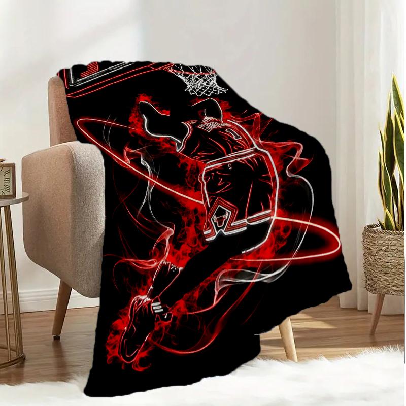Michael Basketball Artwork Blanket Lightweight Ideal Bedding Blanket Perfect for Travel, Camping, Living Rooms, Offices, Sofas, Fan Christmas Gift