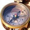 Leather Case Vintage Engraved Compass Navigation Nautical Compass Unique Item for Gift