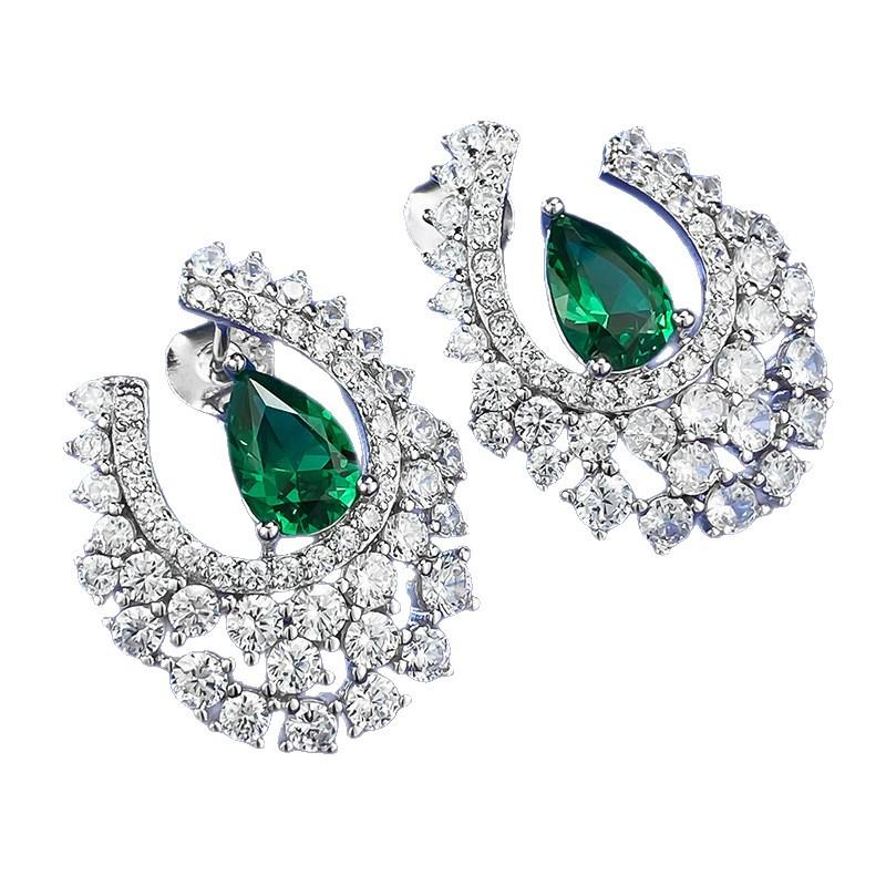 Hui Zhi Yi Zilveren IJs Linghua Kerstoorbellen voor Vrouwen - Luxe Stud & Hangend Ontwerp (s925)