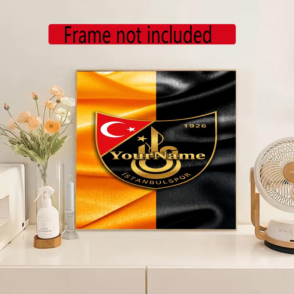 Galatasaray Customize Your Name Diamond Painting Round Diamond Rhinestones Mosaic Diamond Embroidery Wall Paintings Rhinestones Gift Frameless