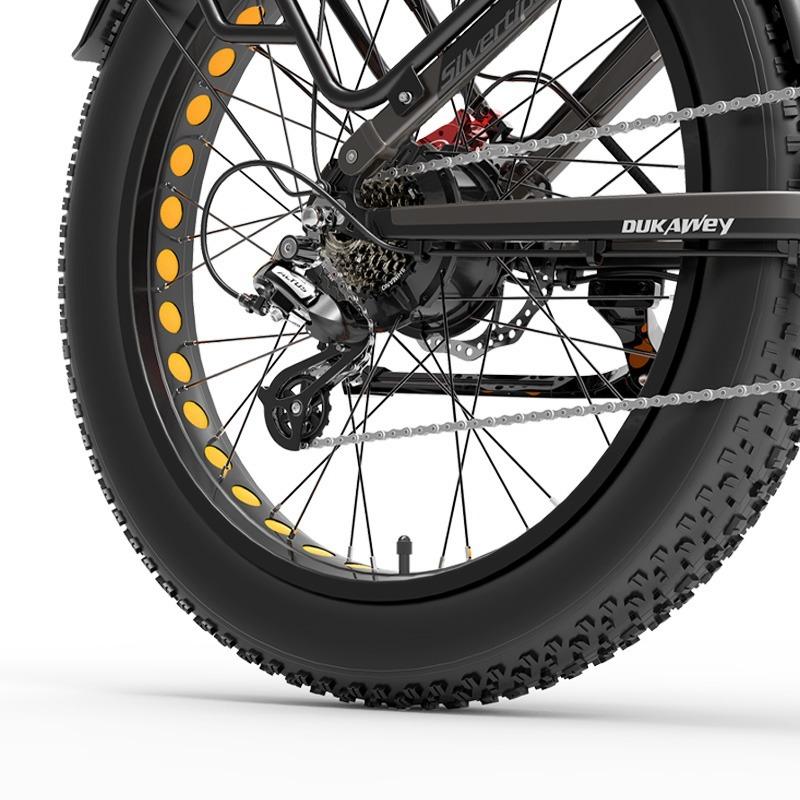 LANKELEISI Silvertip8 E-Bike con Ruote Grasse 26×4.0, Batteria 52V 20Ah, Motore 1000W, Freni Idraulici, Cambio Shimano a 7 Velocità, Tutto Terreno