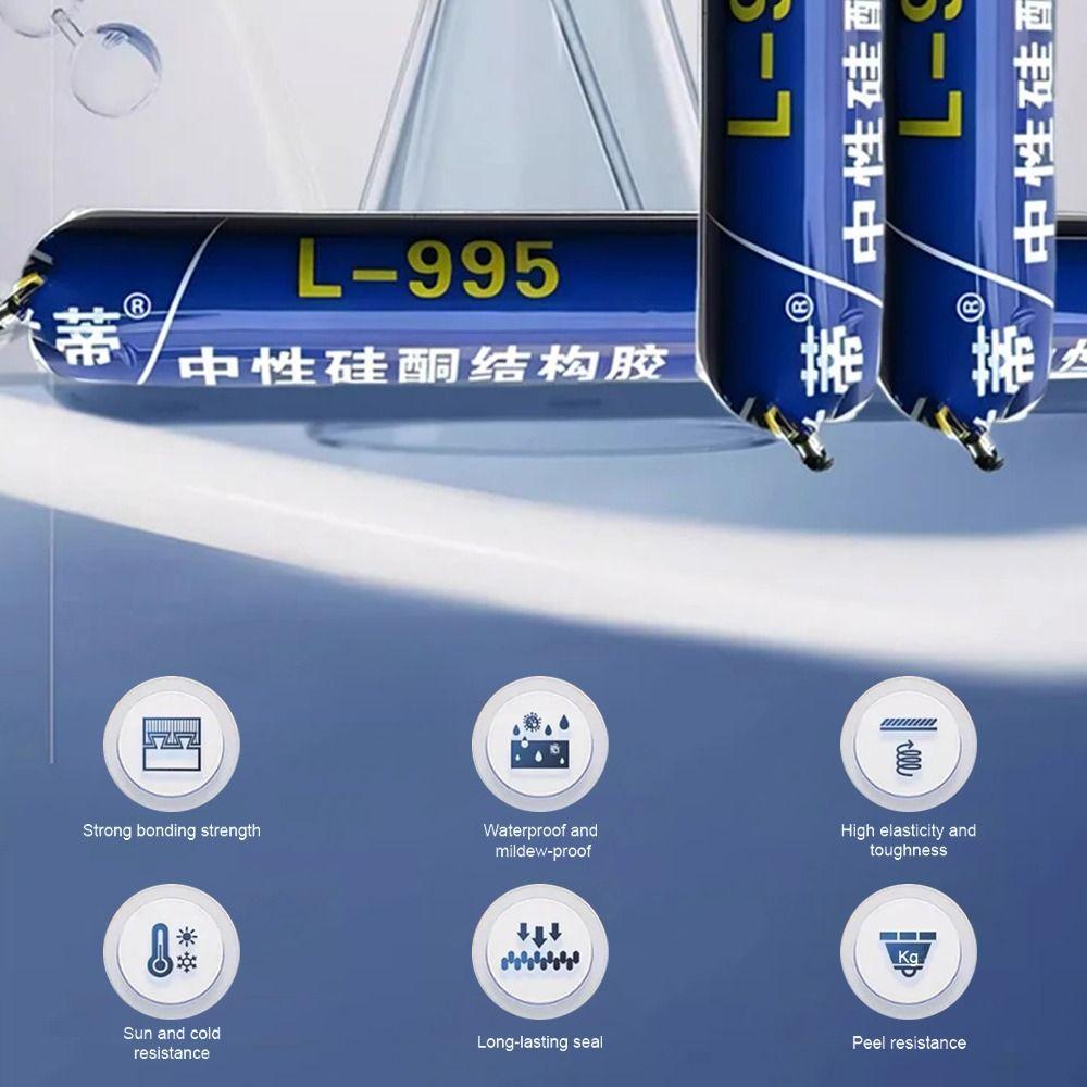 1Pcs Silicone Structural Adhesive 750g Neutral Sealant for Window Door Gap Roof Leak Repair