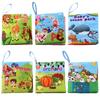 Baby Cognitive Cloth Book Educational Early Education Can'T Tear English Forest Marine Animal Palm Book Bb Device A Set Of 6