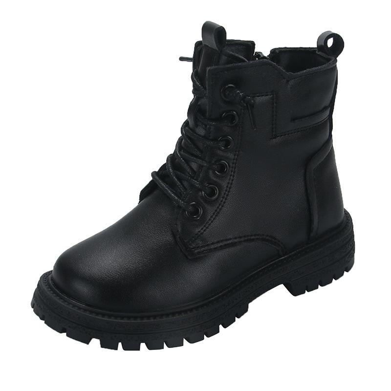 Winter girls' Martin boots, new autumn and winter models, fleece-lined and thickened, for older children, boys' short boots, fashionable British