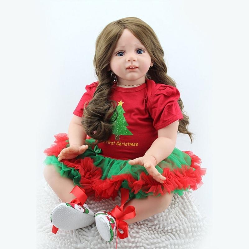 Christmas Style Hair Curly Girl NPKDOLL Simulation Doll Simulation Baby Clothing Model Girl