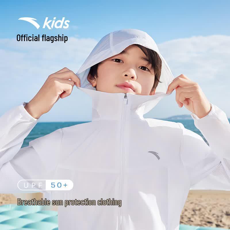 Anta Kids' UPF 50+ Hooded Sun Protection Jacket