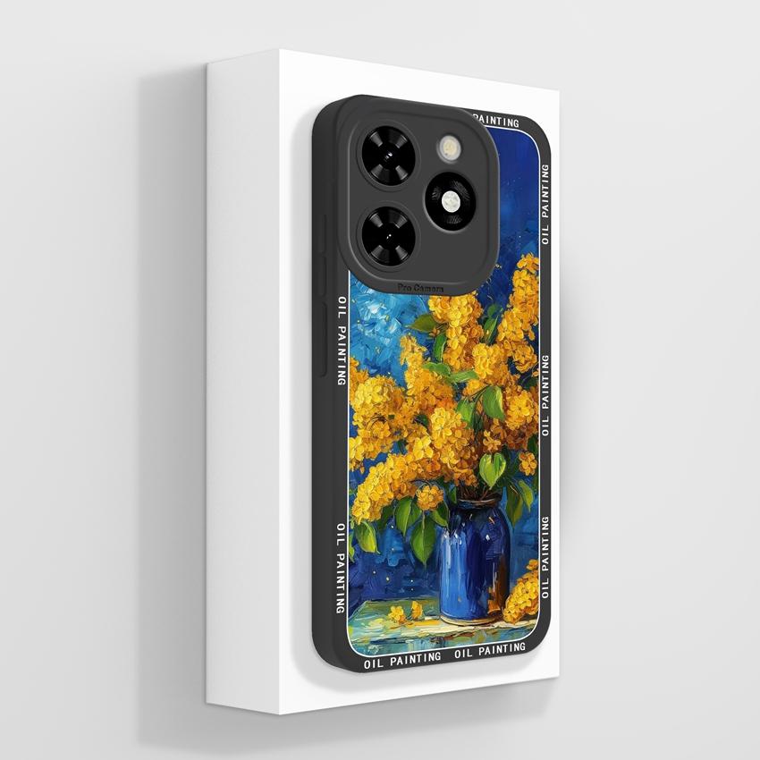 For Tecno Pop 10C Camon 40 Pro Premier Phone Bags Cute Black Cat Patterns Liquid Silicone Anti Fall Durable Premium Protection Cases For Tecno Housing