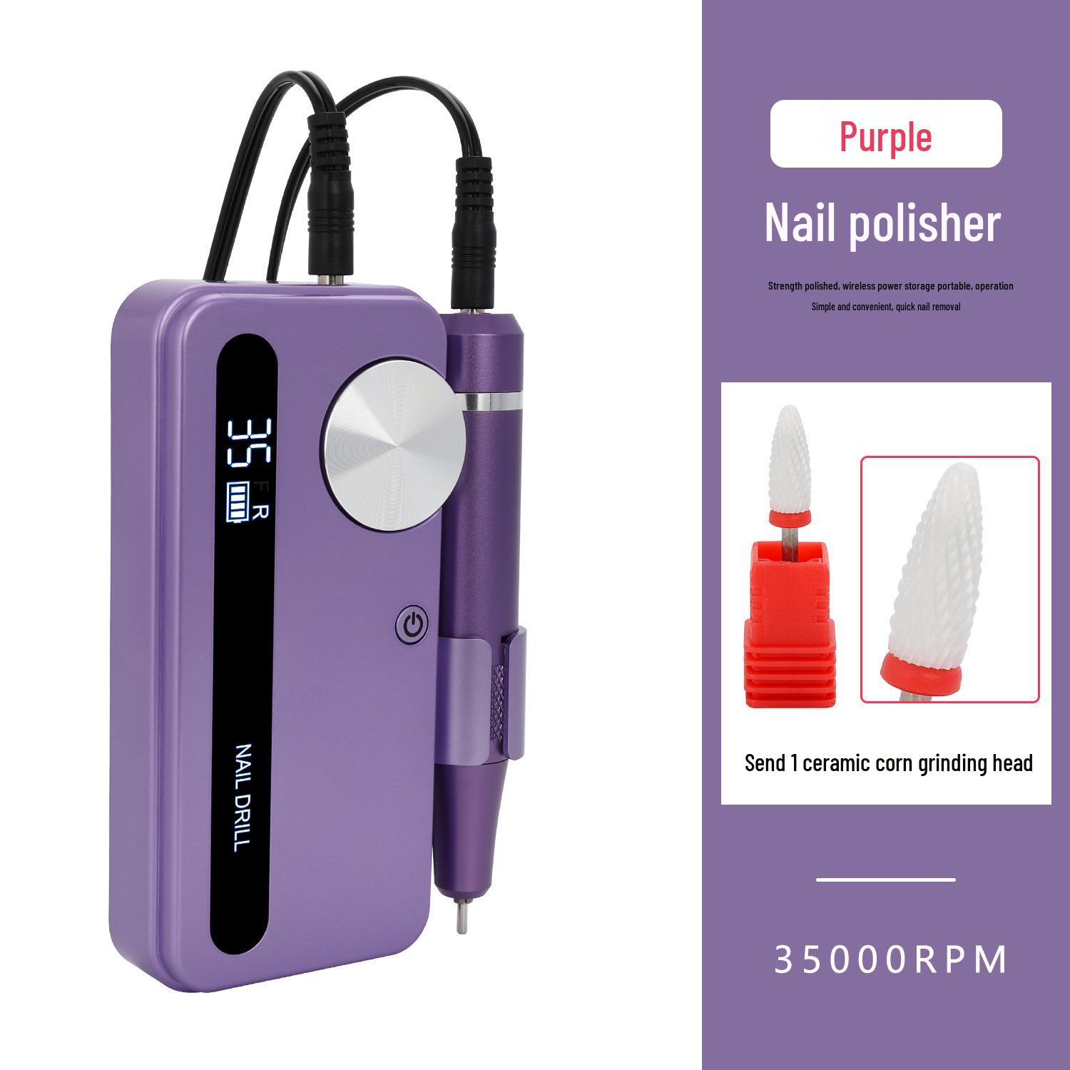 

Перезаряжаемая высокоскоростная электрическая пилка для ногтей и шлифовальная машинка M50 фиолетовый