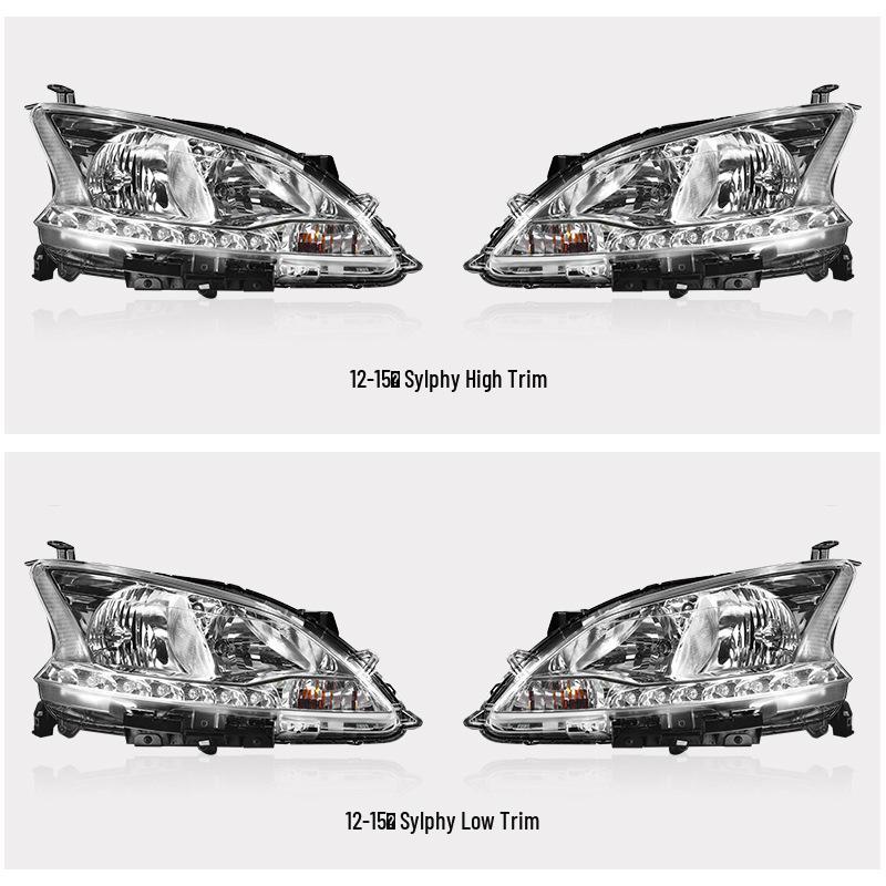 Compatible with 2012-2015 Nissan Sylphy Low/High Trim Headlight Assembly