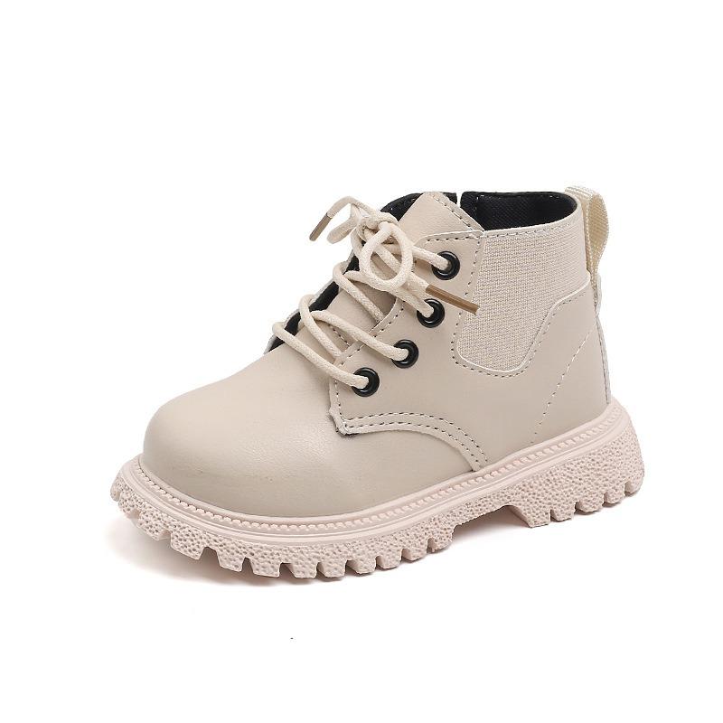 Autumn New Style Children's Fashion British Short Boots / Boys' Side-Zipper Trendy Martin Boots / Girls' Soft-Sole Casual Boots (Solid Color)