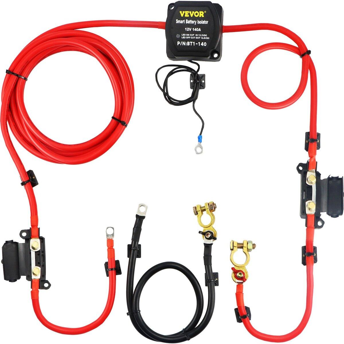 Split Charge Relay Kit, 6mtr 12V