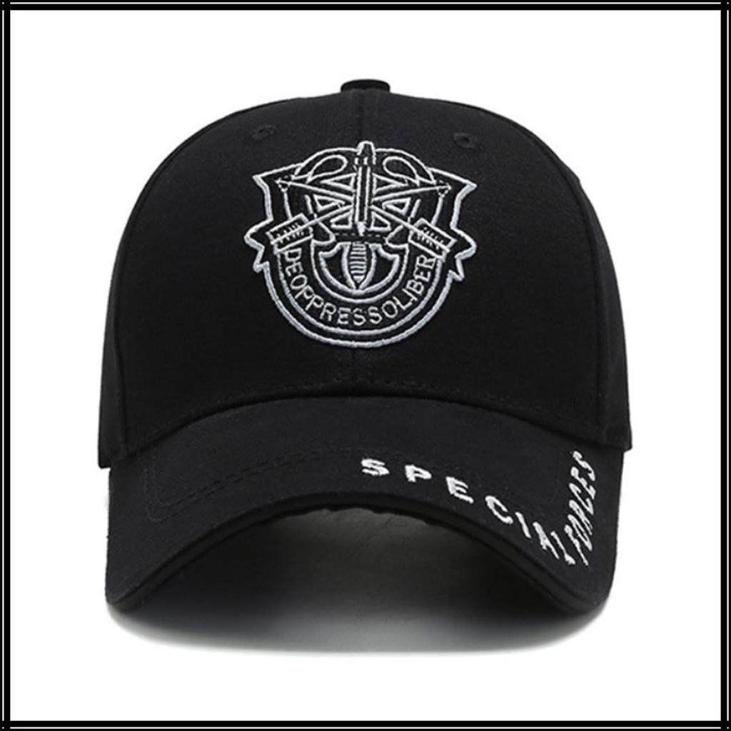 White Fang CA900 English Logo Cap for Men and Perfect for Outdoor and Fishing (Full Black) Women, Activities, Hiking, Walking,