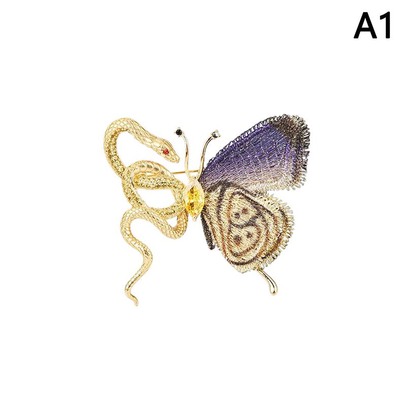 

Креативная брошь в виде бабочки и змеи Элегантные и благородные броши-змеи для женщин Унисекс Значки с животными Доступны Повседневные аксессуары для вечеринок