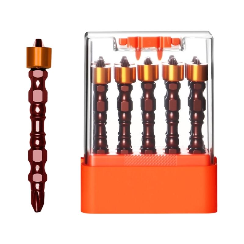 Hardness 65mm Screwdriver Bit Double Crossing Head Hexagonal Handle Electric Screwdriver with Magnetic Screwdriver Set