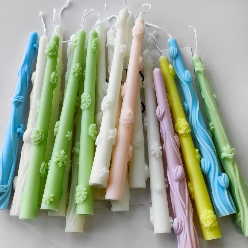 Molde Longo de Silicone Resistente ao Calor Amigo do Utilizador Molde de Silicone para Vela Longa Perfeito para Várias Ocasiões