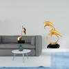 Creative Resin Dolphin Music Note Sculpture Modern Lifelike Musical Figurine Tabletop Ornament