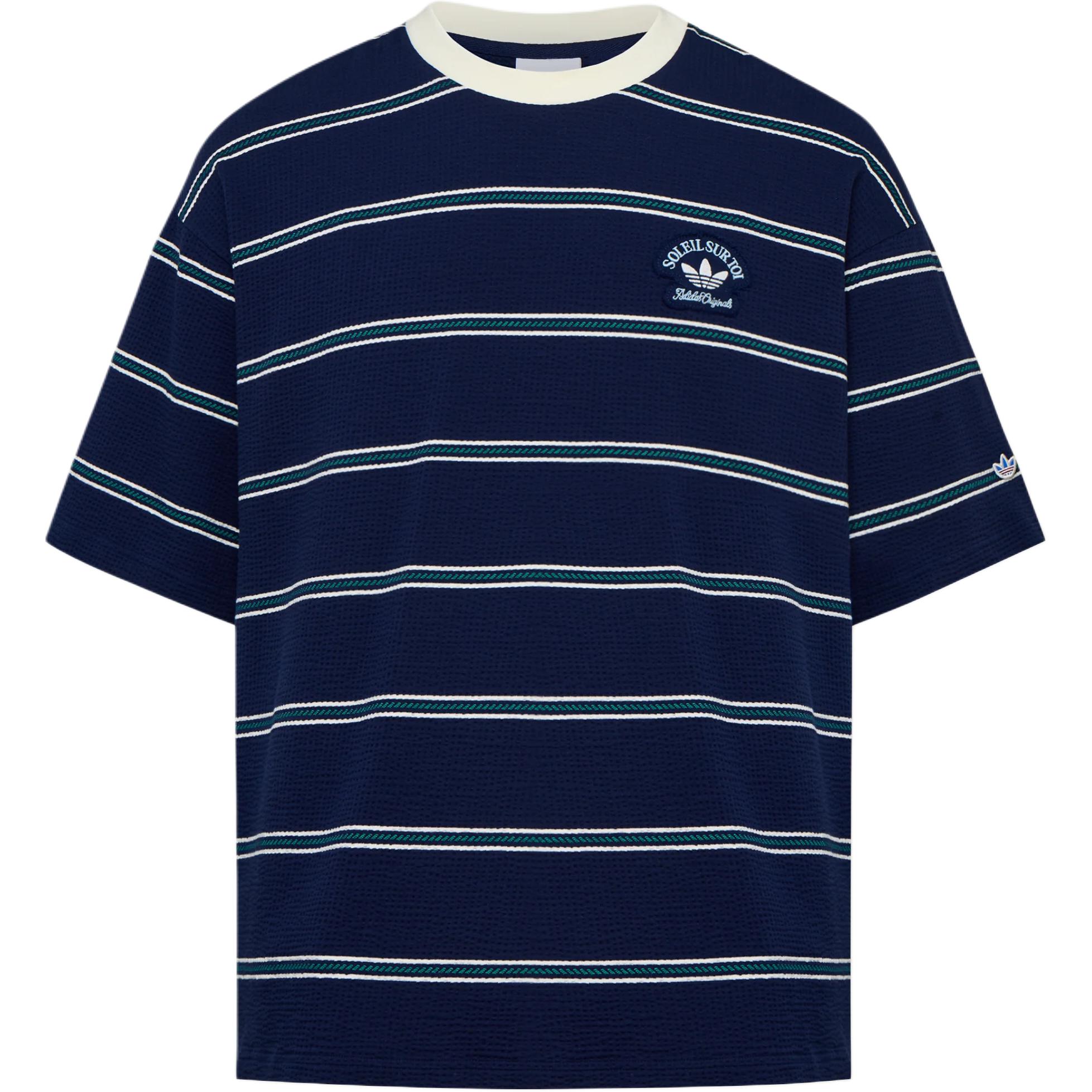 Adidas Originals Resort S Полосатая спортивная футболка Мужские Топы KW8248 L