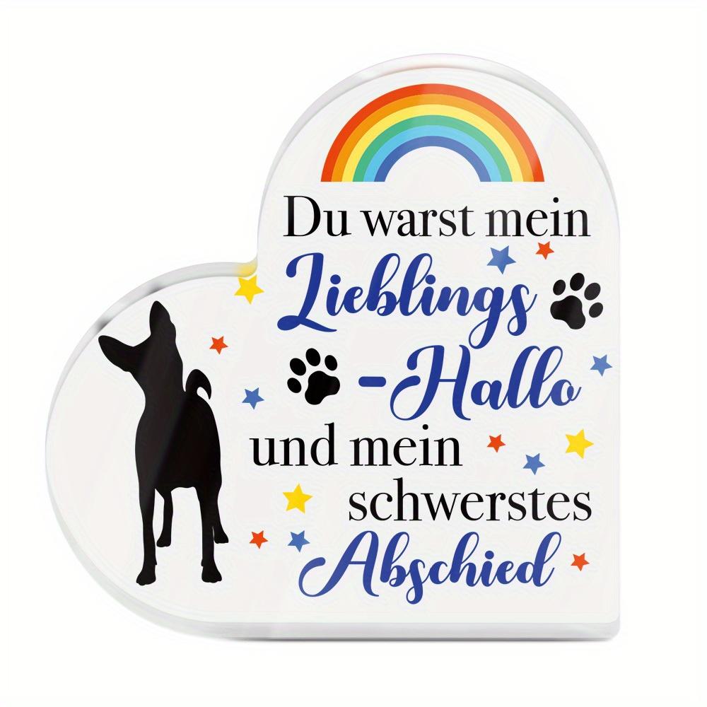 

1pc German Heart-Shaped Acrylic Sign with You Were My Favorite Hello & Hardest Goodbye Quote - Contemporary Farmhouse Table Decor for Home 10*10cm