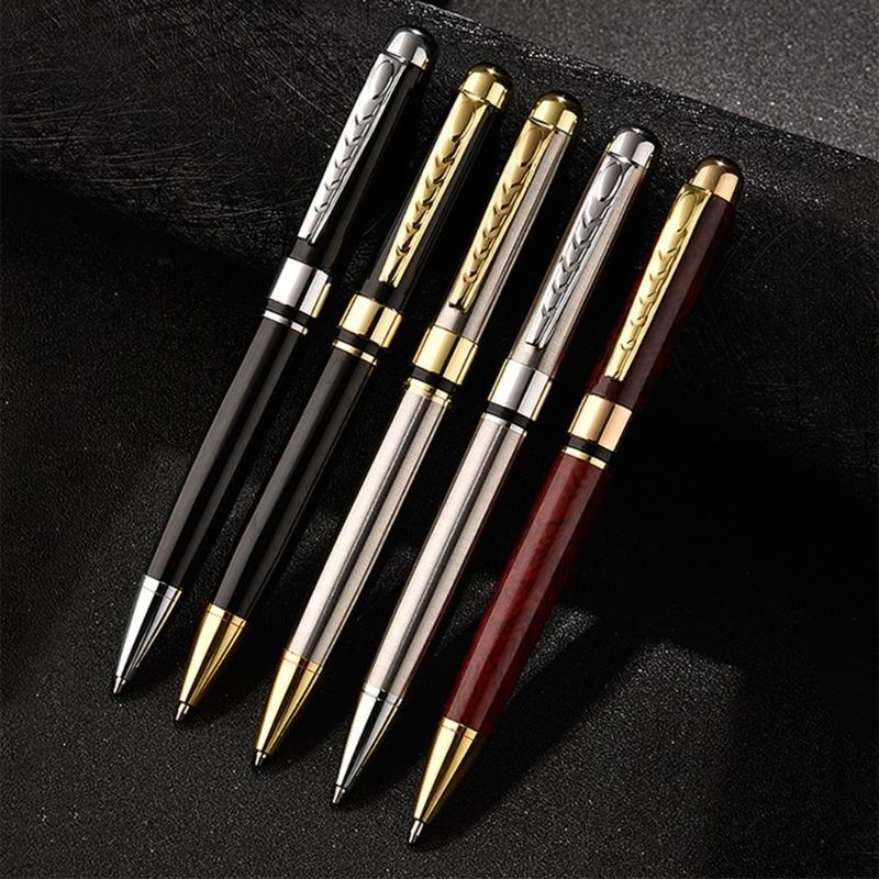Smooth Writing Pen Metal Ballpoint Pen 1.0mm Rotate Ballpoint Pen Stationery Pen Business Pen for School Office
